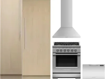 5 Piece Package Includes Refrigerator, Freezer, Range, Hood And Dishwasher